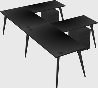 Modern l-shaped office desk