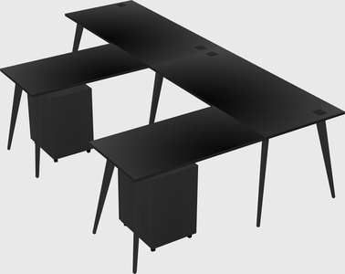 Modern l-shaped office desk