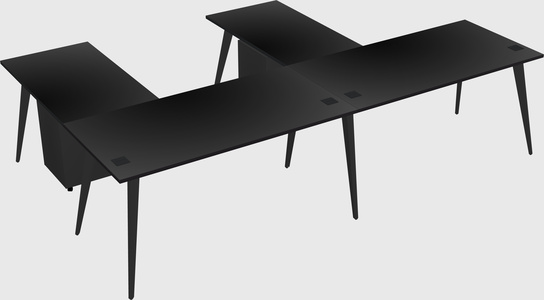 Modern l-shaped office desk