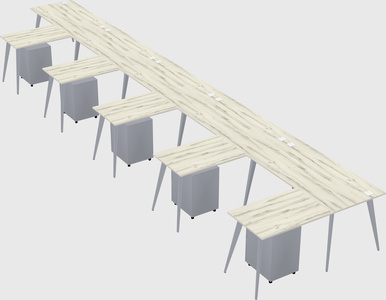 Modern l-shaped office desk