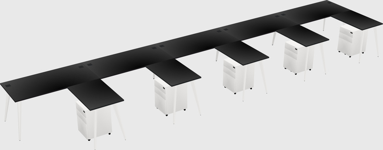 Modern L-shaped Office Desk