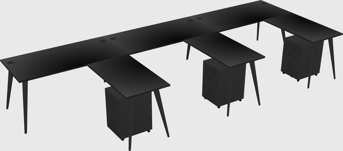 Modern L-shaped Office Desk