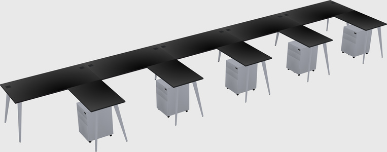 Modern L-shaped Office Desk