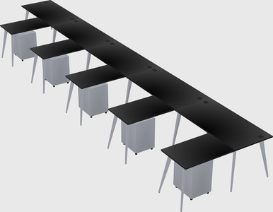 Modern l-shaped office desk
