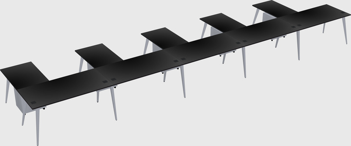 Modern l-shaped office desk