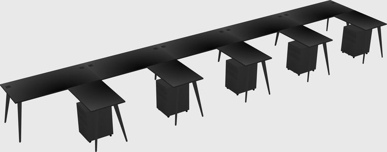 Modern L-shaped Office Desk