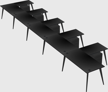 Modern l-shaped office desk