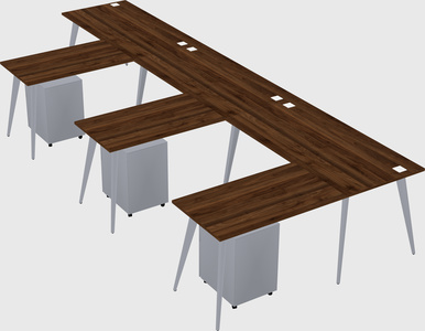 Modern l-shaped office desk