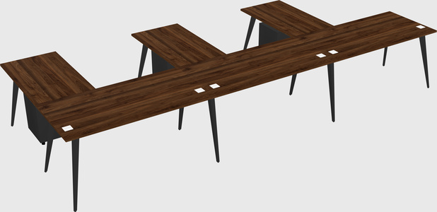 Modern l-shaped office desk