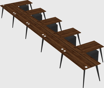 Modern l-shaped office desk