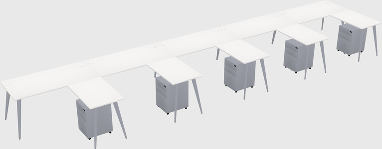 Modern L-shaped Office Desk
