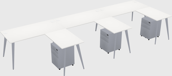 Modern L-shaped Office Desk