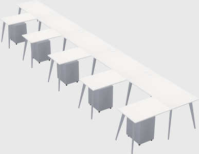 Modern l-shaped office desk