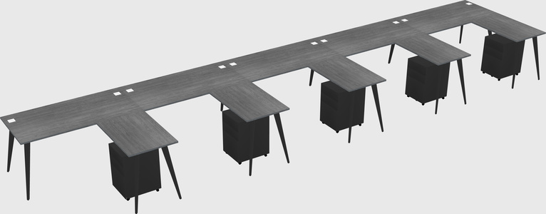 Modern L-shaped Office Desk