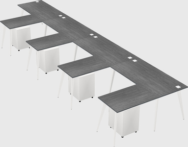 Modern l-shaped office desk