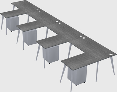 Modern l-shaped office desk