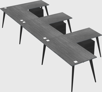 Modern l-shaped office desk