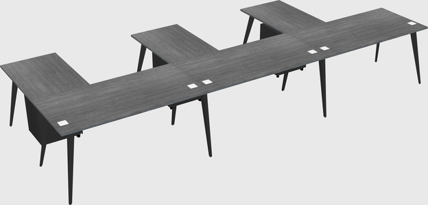 Modern l-shaped office desk