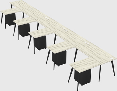 Modern l-shaped office desk