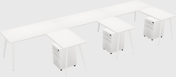 Modern L-shaped Office Desk