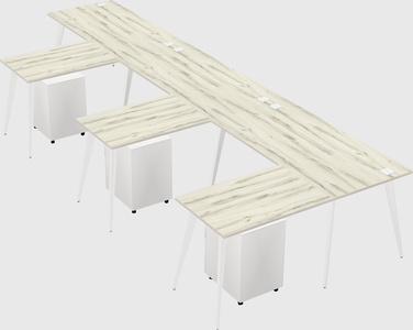 Modern l-shaped office desk