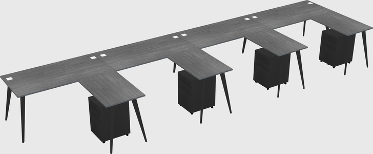 Modern L-shaped Office Desk