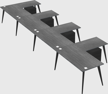 Modern l-shaped office desk