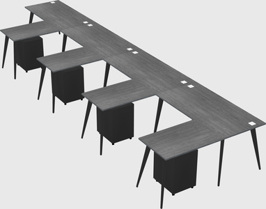 Modern l-shaped office desk