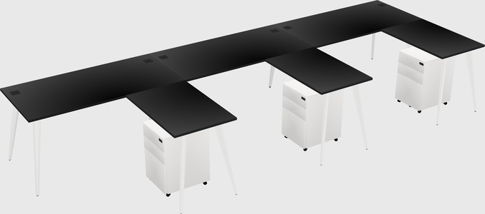 Modern L-shaped Office Desk