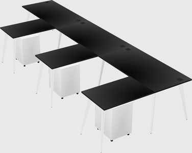Modern l-shaped office desk