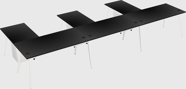 Modern l-shaped office desk