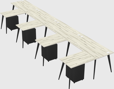 Modern l-shaped office desk