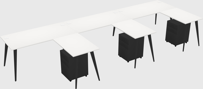 Modern L-shaped Office Desk