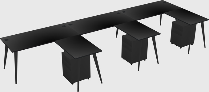 Modern L-shaped Office Desk