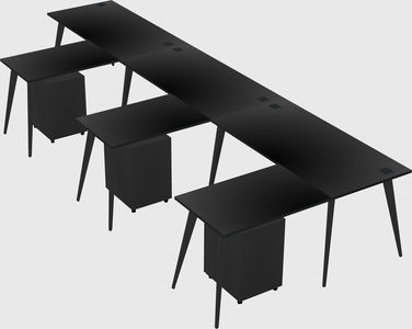 Modern l-shaped office desk
