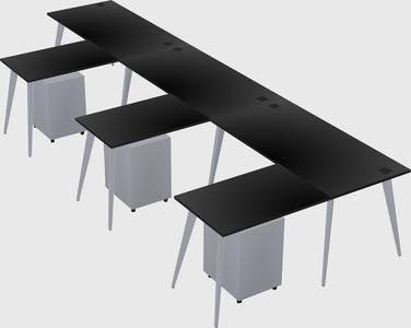 Modern l-shaped office desk