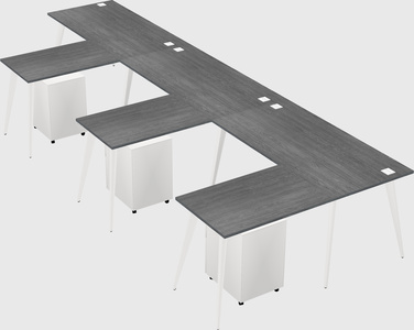 Modern l-shaped office desk