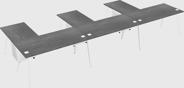Modern l-shaped office desk