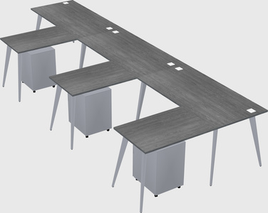 Modern l-shaped office desk