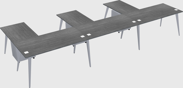 Modern l-shaped office desk