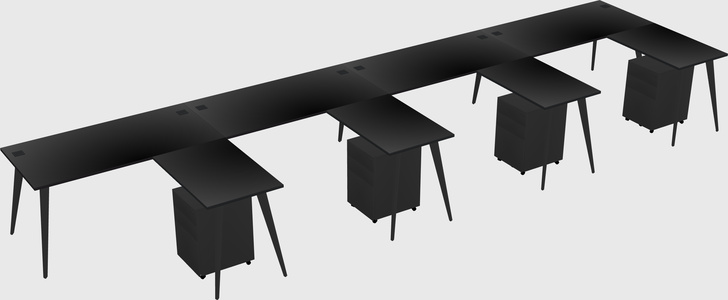 Modern L-shaped Office Desk
