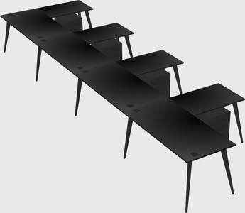 Modern l-shaped office desk