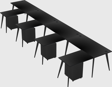 Modern l-shaped office desk
