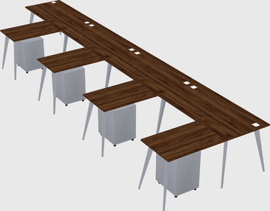 Modern l-shaped office desk