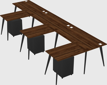 Modern l-shaped office desk