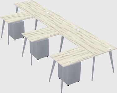 Modern l-shaped office desk