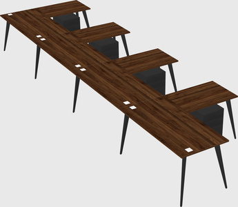 Modern l-shaped office desk