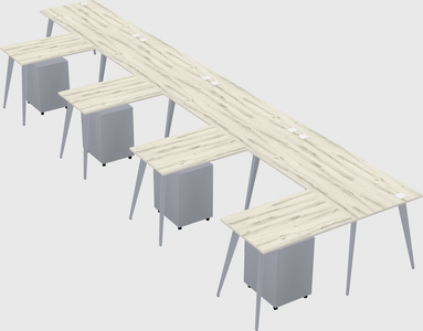 Modern l-shaped office desk