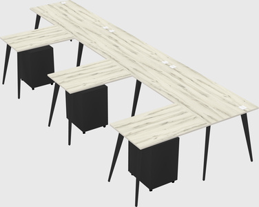 Modern l-shaped office desk