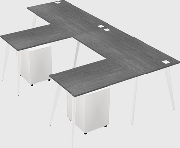 Modern l-shaped office desk